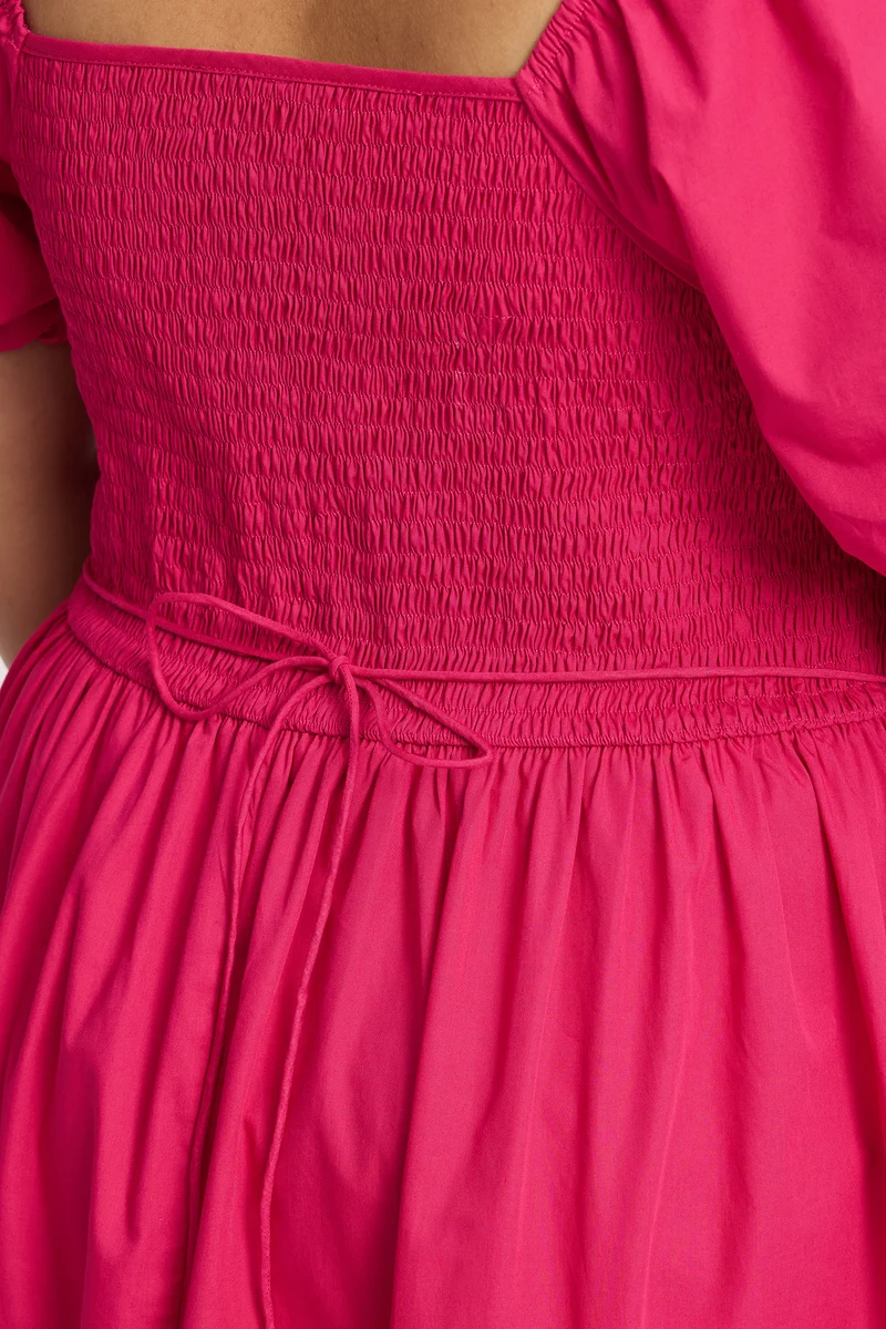 Zata|100% Cotton Fit And Flare Dress