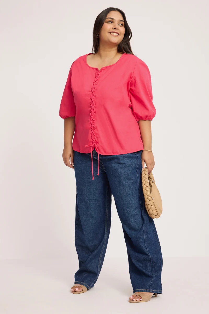 Sanaria|100% Cotton Corset Inspired Top
