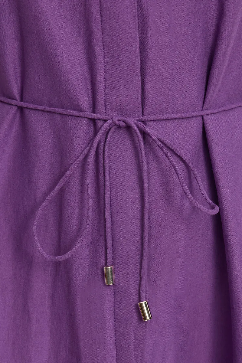 Majaga|100% Cotton Schiffli Mini Shirt Dress