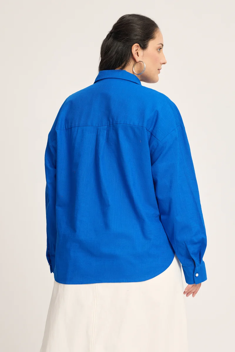 Ilona|100% Cotton Panelled Shirt