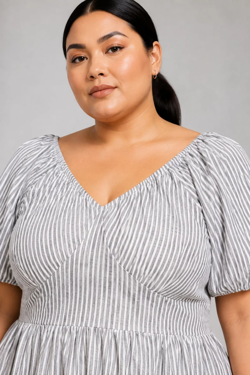 Daniela|100% Cotton Fit And Flare Maxi Dress
