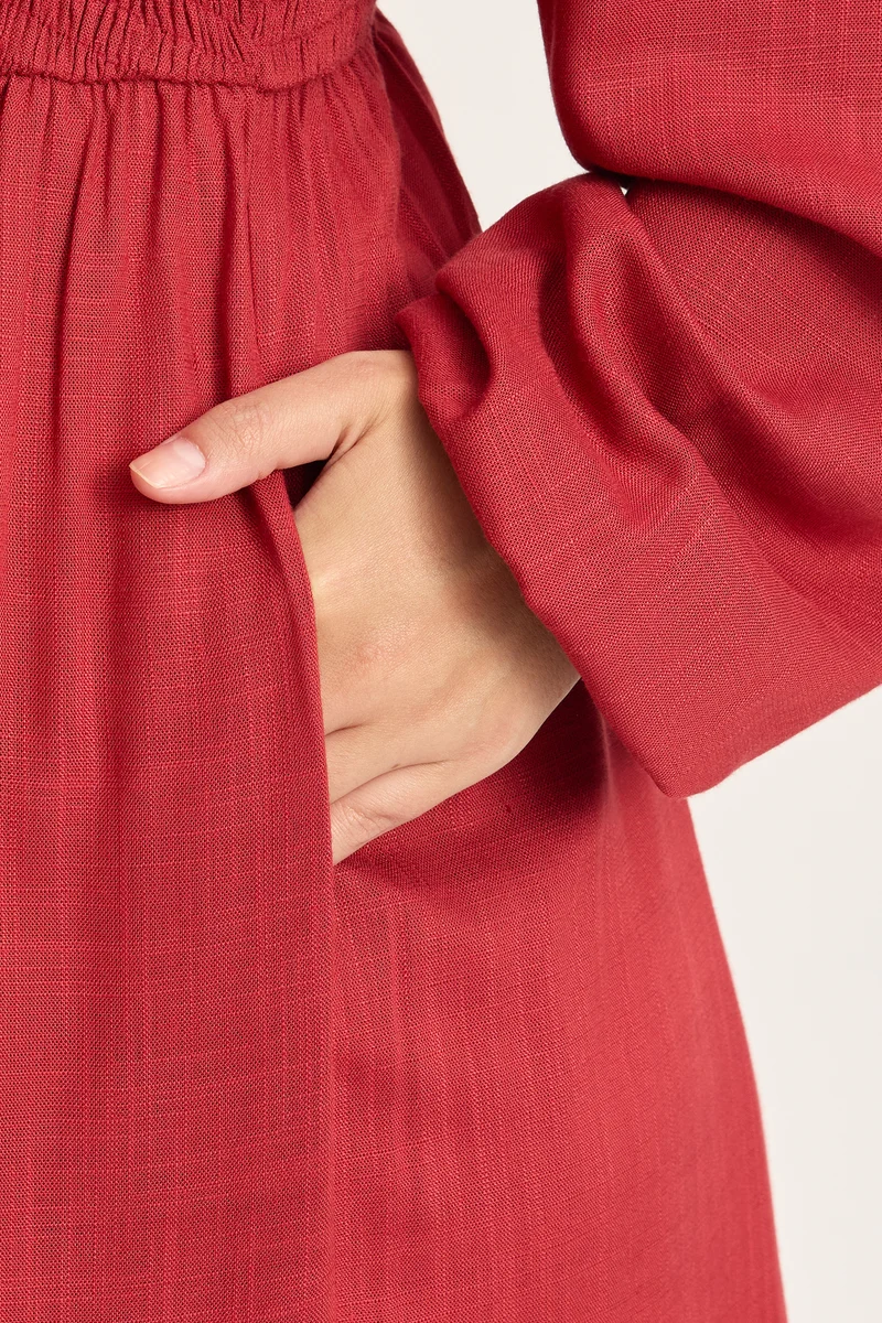 Mirabelle|100% Viscose Smocked Tiered Maxi Dress