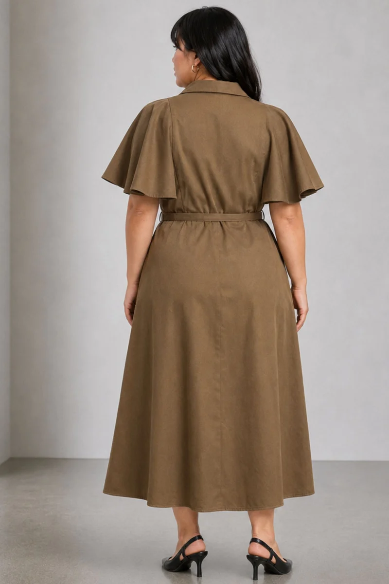 Carmen|100% Cotton Fit & Flare Shirt Dress