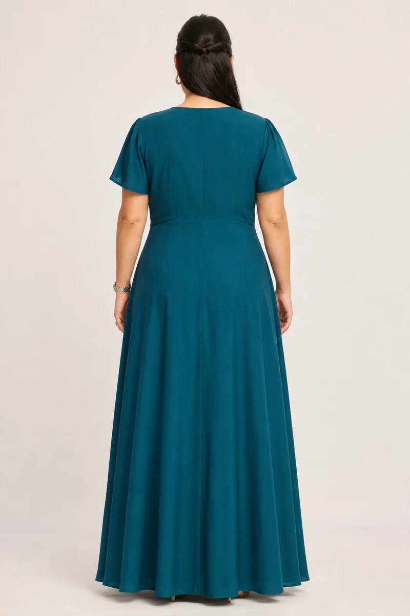 Asta|100% Viscose Wrap Maxi Dress