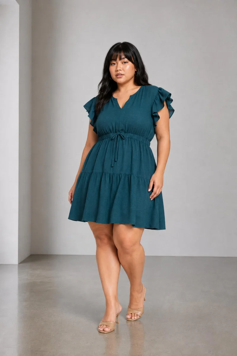 Manuela|100% Cotton Fit & Flare Mini Dress
