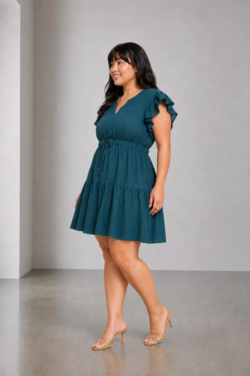 Manuela|100% Cotton Fit & Flare Mini Dress