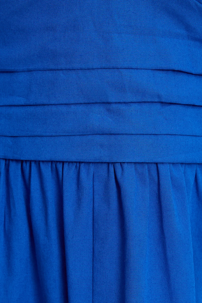 Isadora|100% Cotton Fit And Flare Maxi Dress