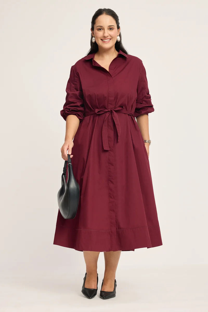Karina|100% Cotton Shirt Dress