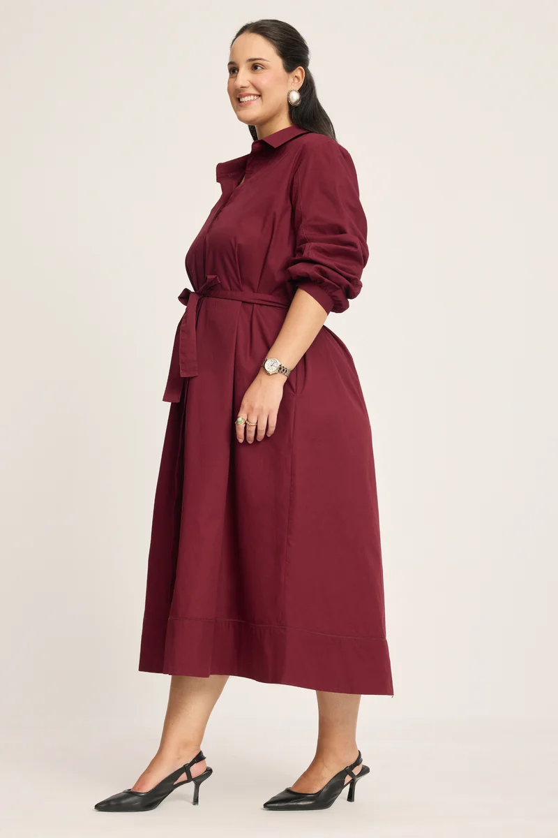 Karina|100% Cotton Shirt Dress