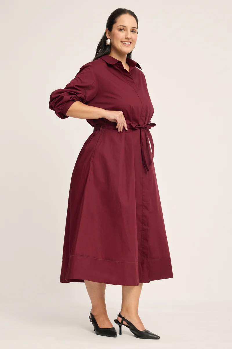 Karina|100% Cotton Shirt Dress