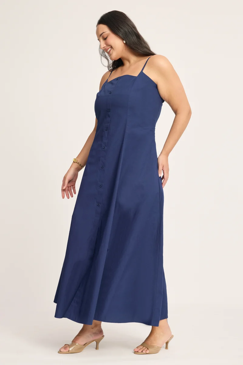 Klara|100% Cotton Fit & Flare Maxi Dress