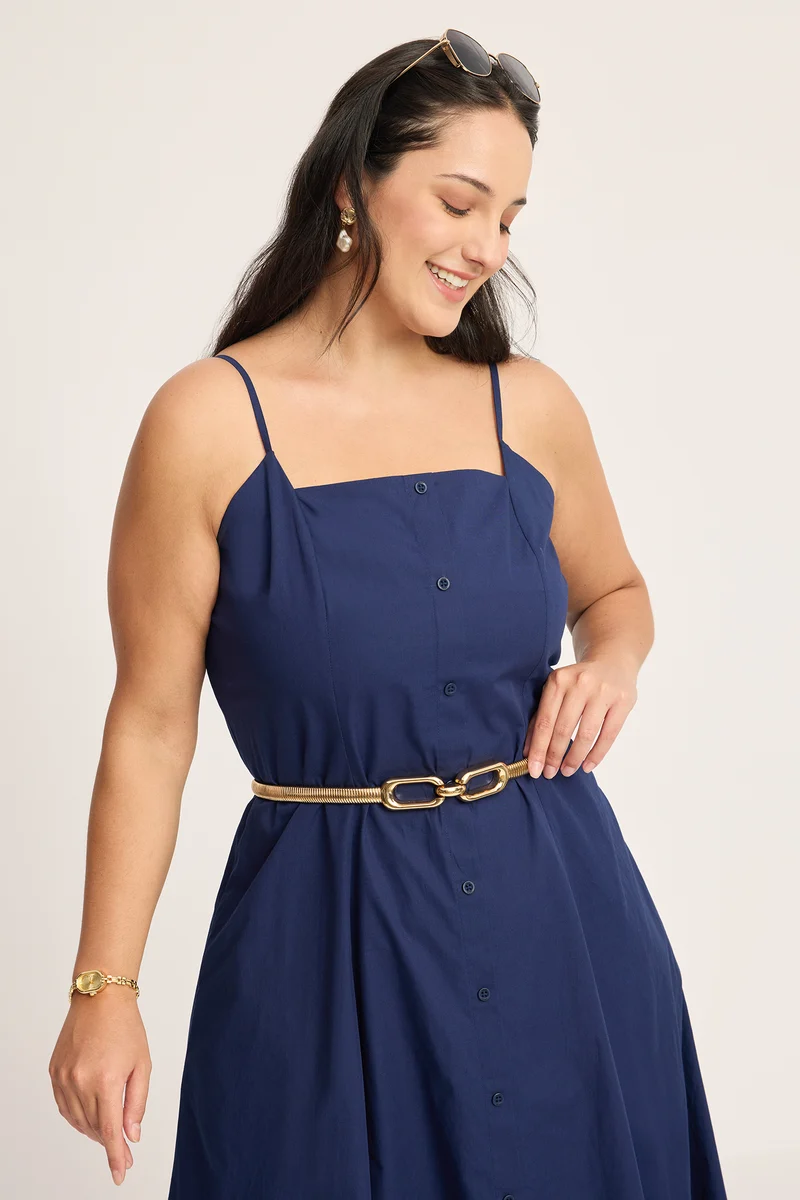 Klara|100% Cotton Fit & Flare Maxi Dress