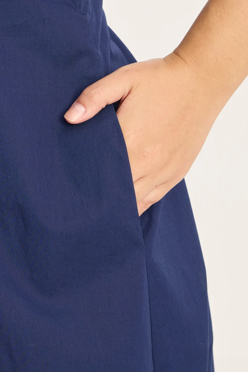 Klara|100% Cotton Fit & Flare Maxi Dress