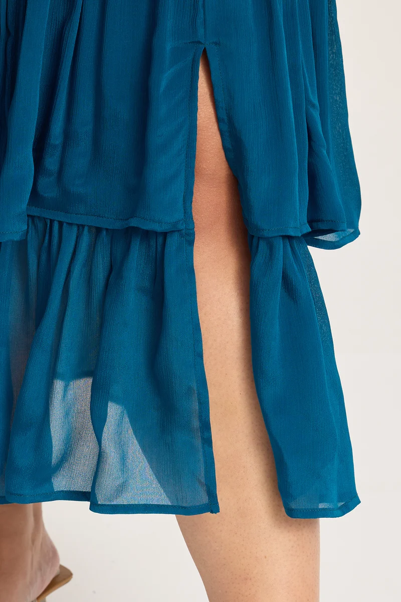 Leonora|100% Viscose Tiered Dress