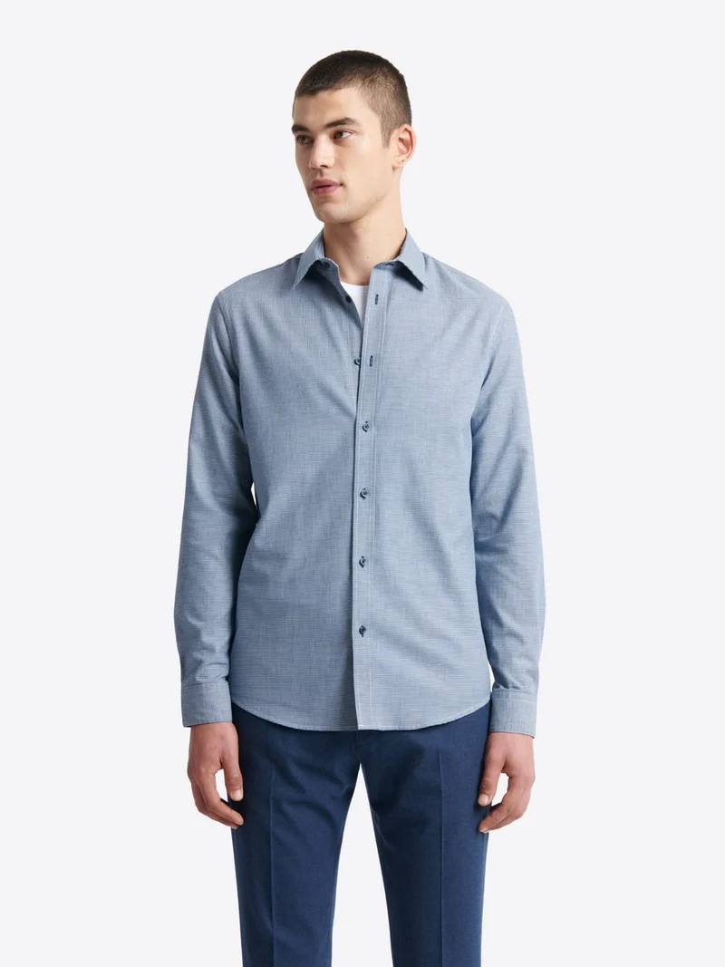 Chemise faux uni 100% coton