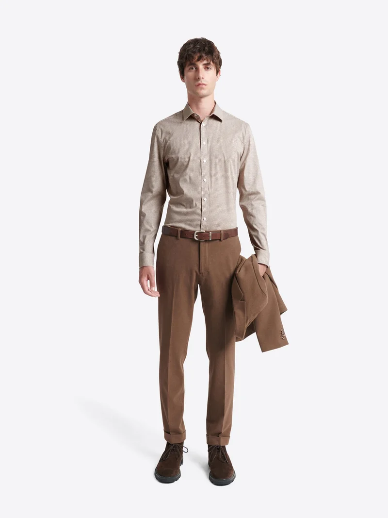 Chemise stretch fantisie 100% coton