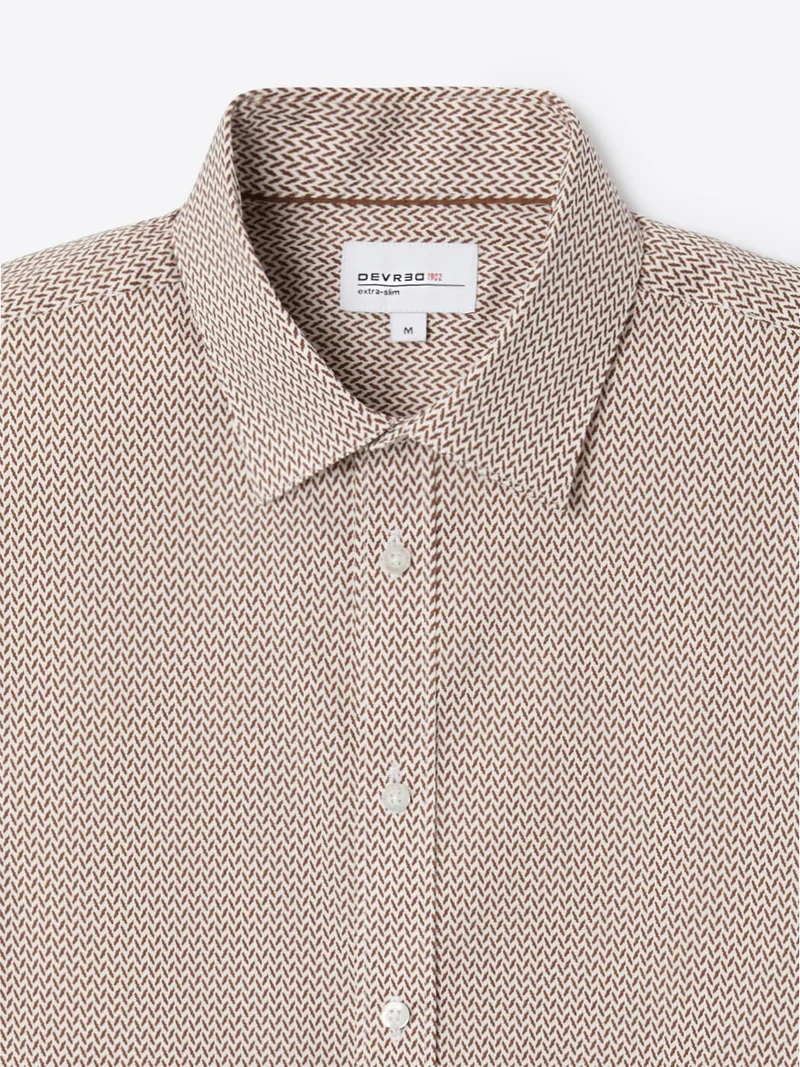 Chemise stretch fantisie 100% coton