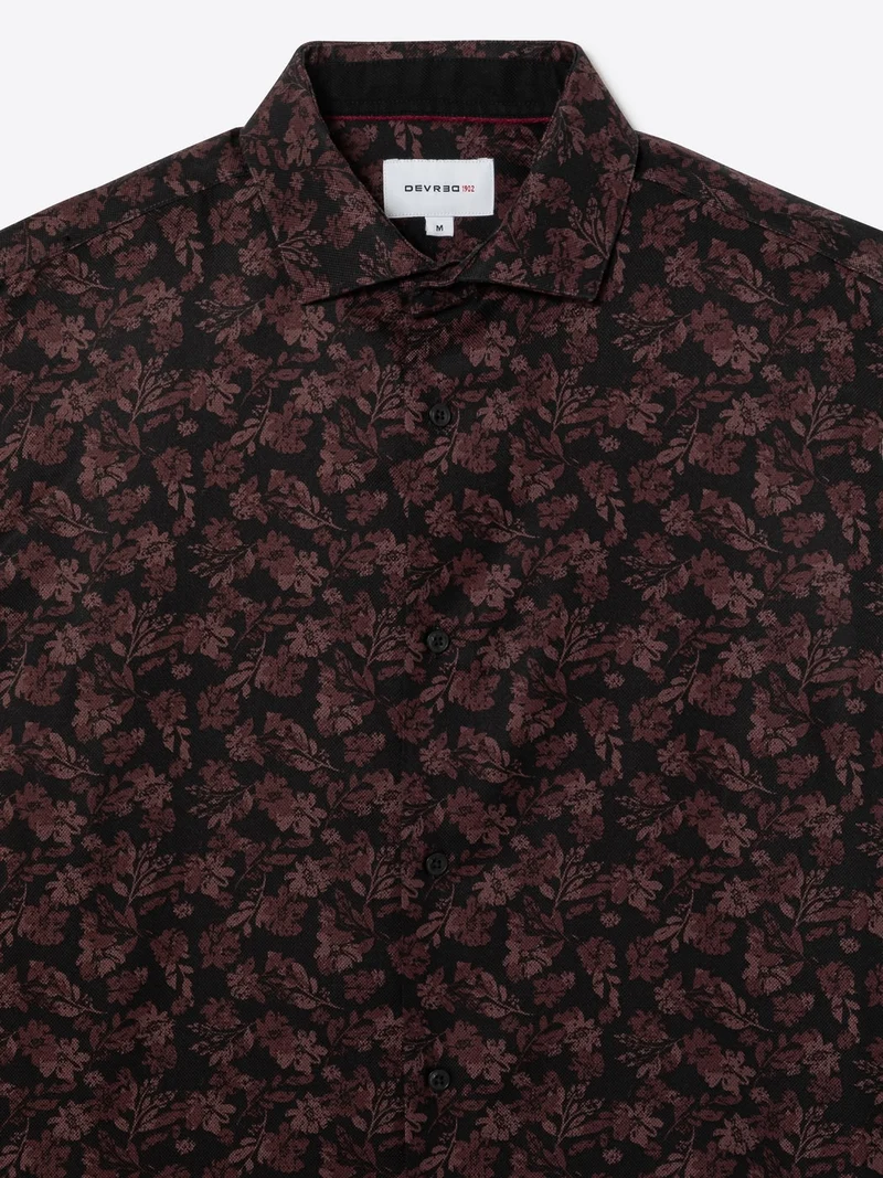 Chemise slim végétale en coton