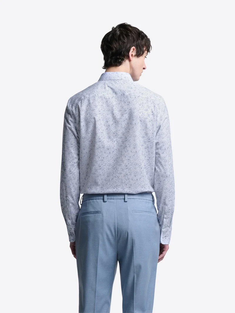 Chemise extraslim tissu traveler à motif