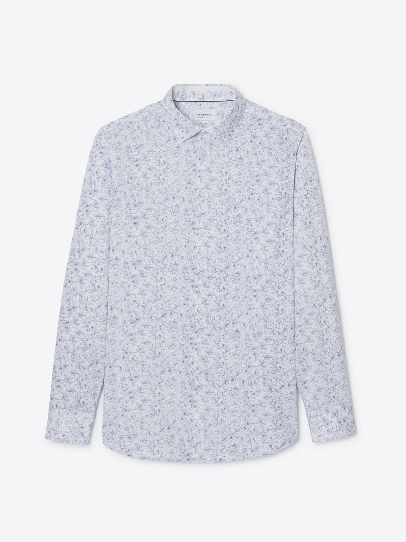 Chemise extraslim tissu traveler à motif