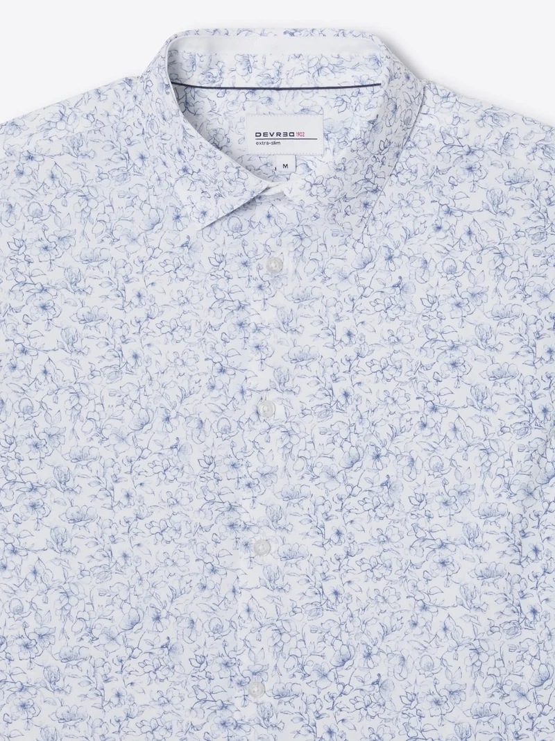 Chemise extraslim tissu traveler à motif