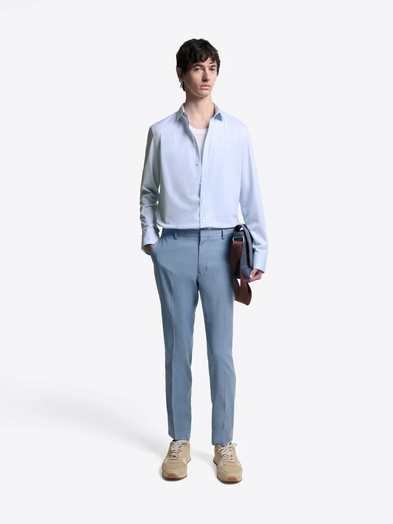 Chemise extraslim tissu traveler à motif