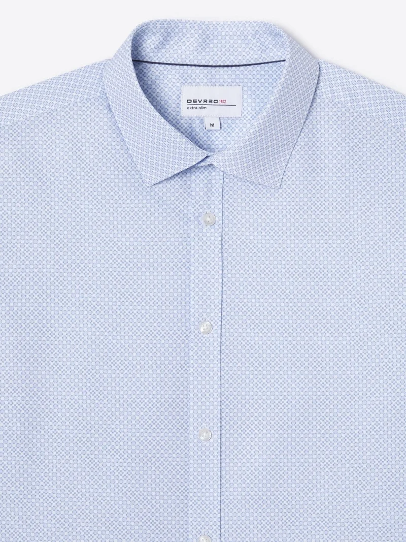 Chemise extraslim tissu traveler à motif