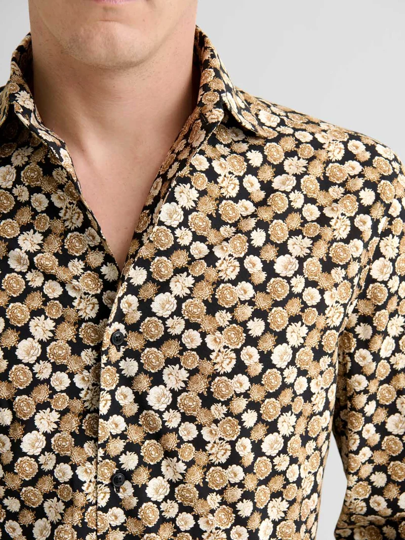 Chemise slim fleurie