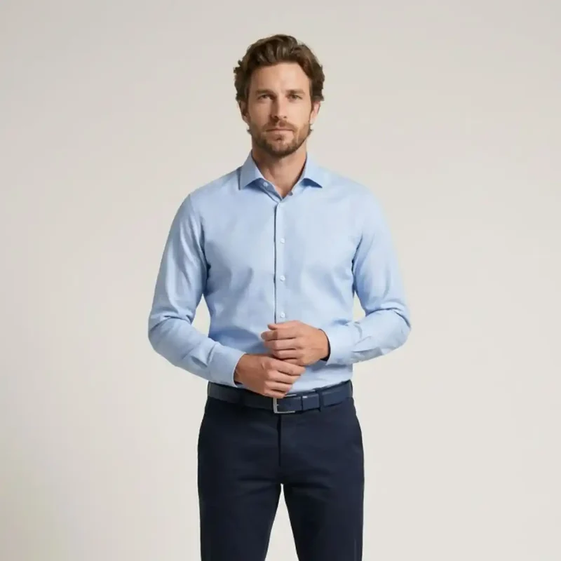 Chemise française bleu clair