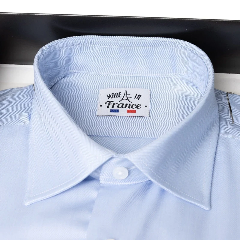 Chemise française bleu clair