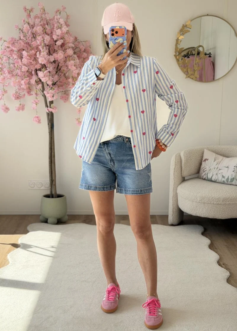Chemise heart ciel