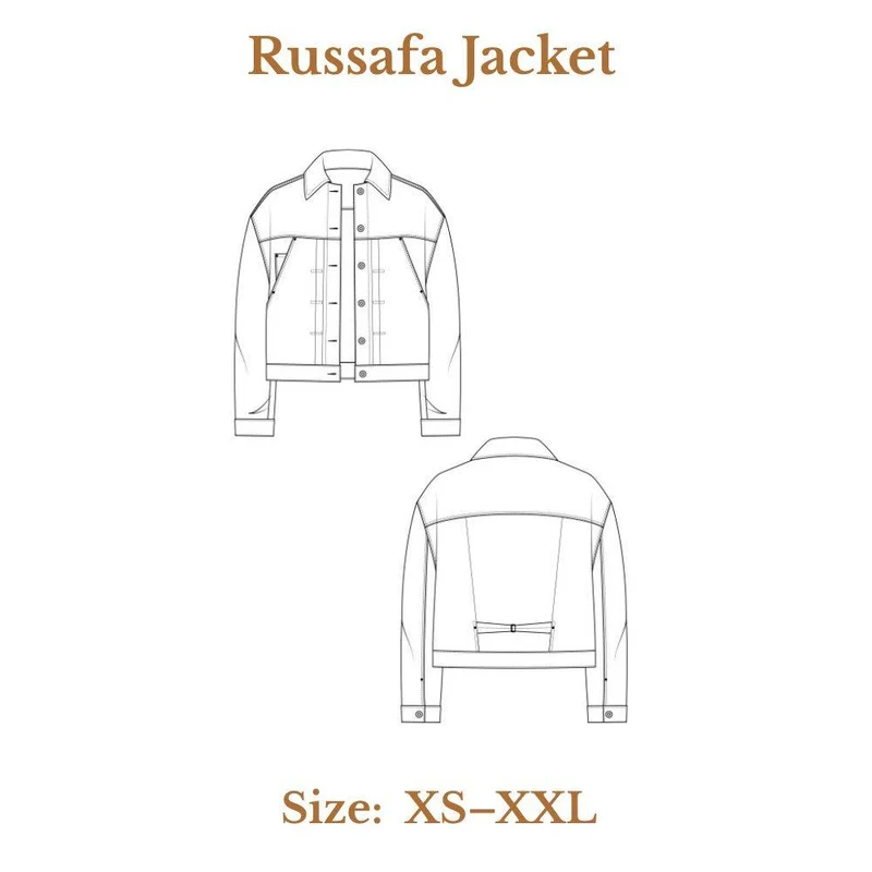 Patron de couture PDF | Veste Russafa | Pauline Alice | TRILINGUE (EN/FR/ES)