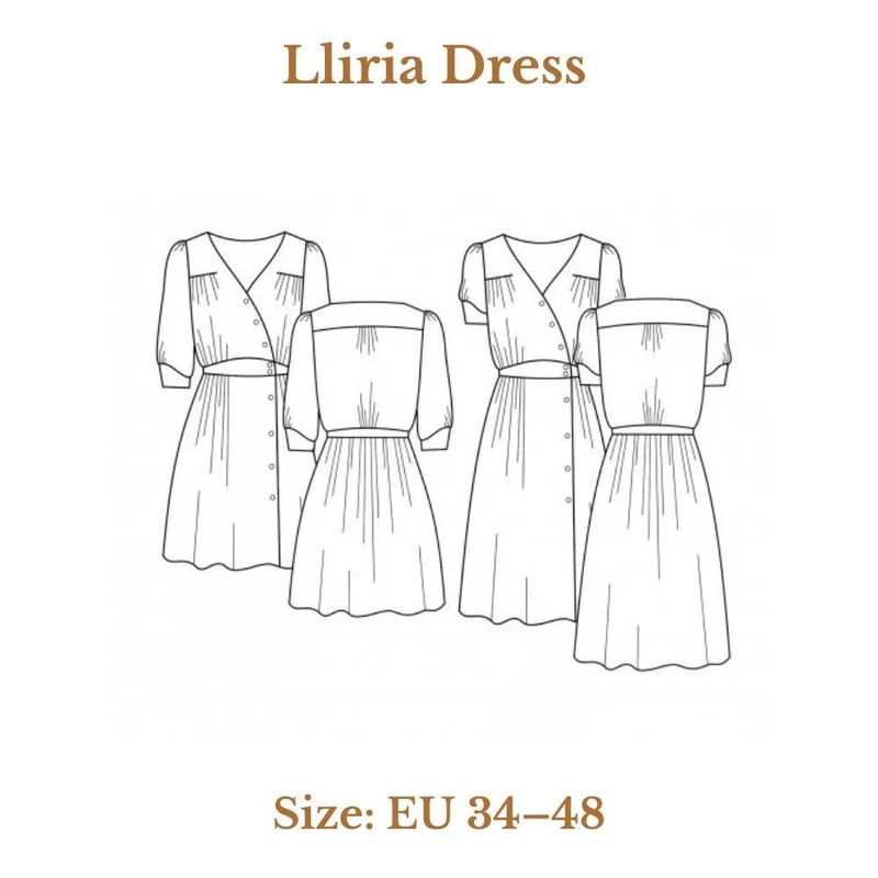 PATRON DE COUTURE PDF | Robe Lliria | Pauline Alice | TRILINGUE (FR/EN/ES)