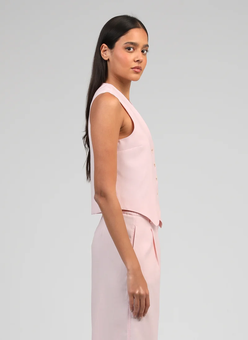 GILET ZAKINA rose