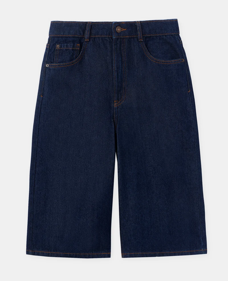 Bermuda en jean long taille basse
