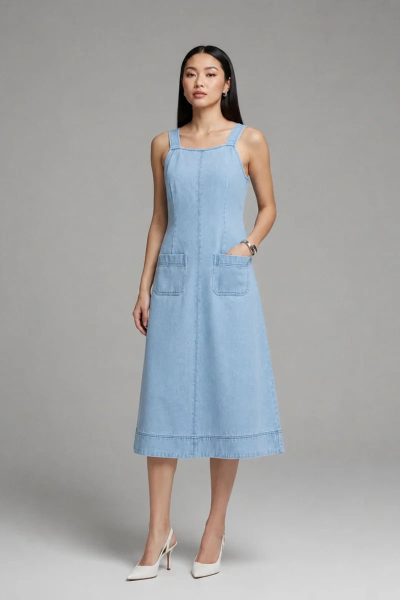 Nanae|100% Cotton Denim Dungree