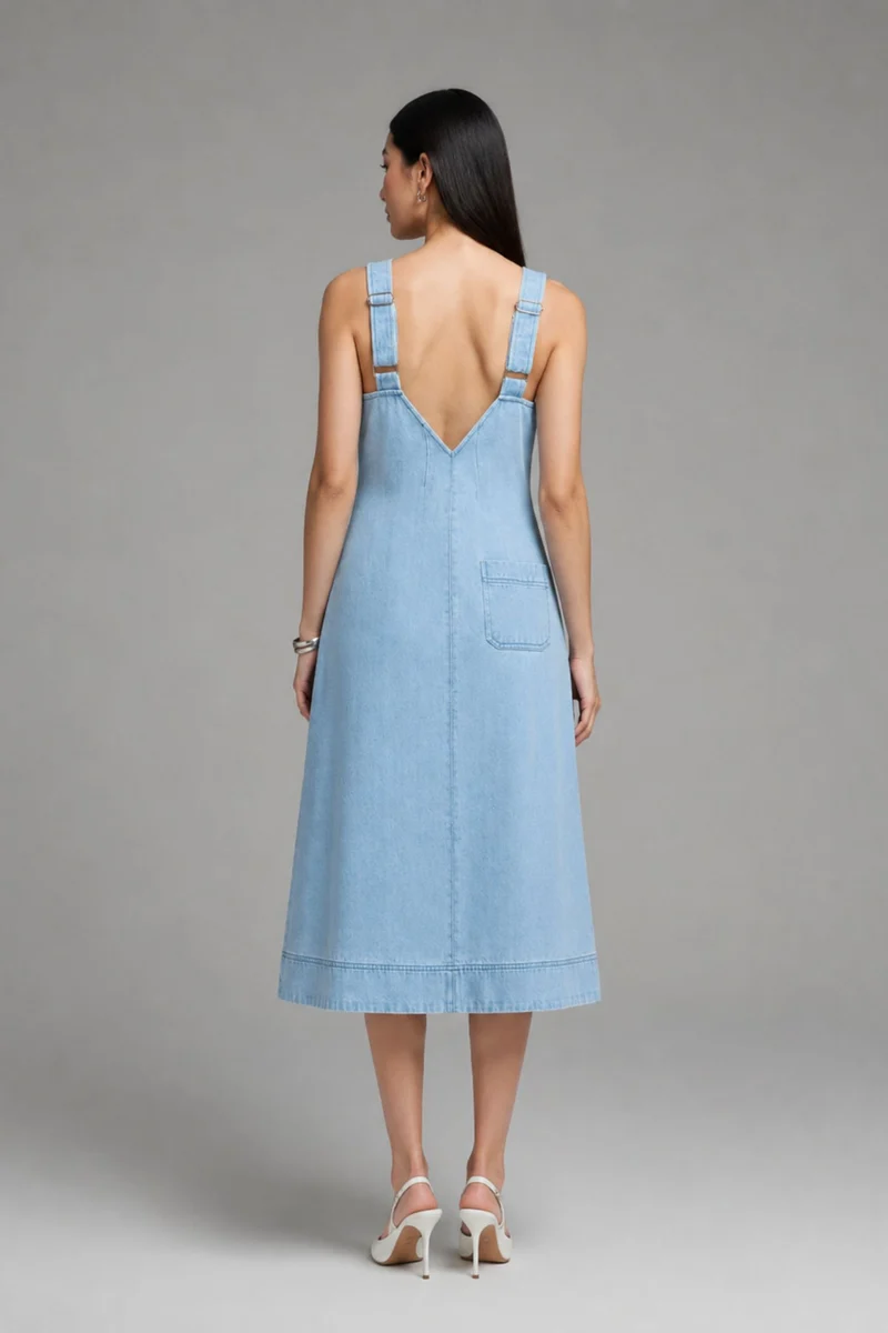 Nanae|100% Cotton Denim Dungree