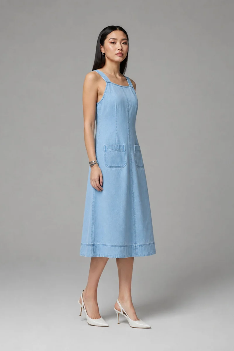Nanae|100% Cotton Denim Dungree