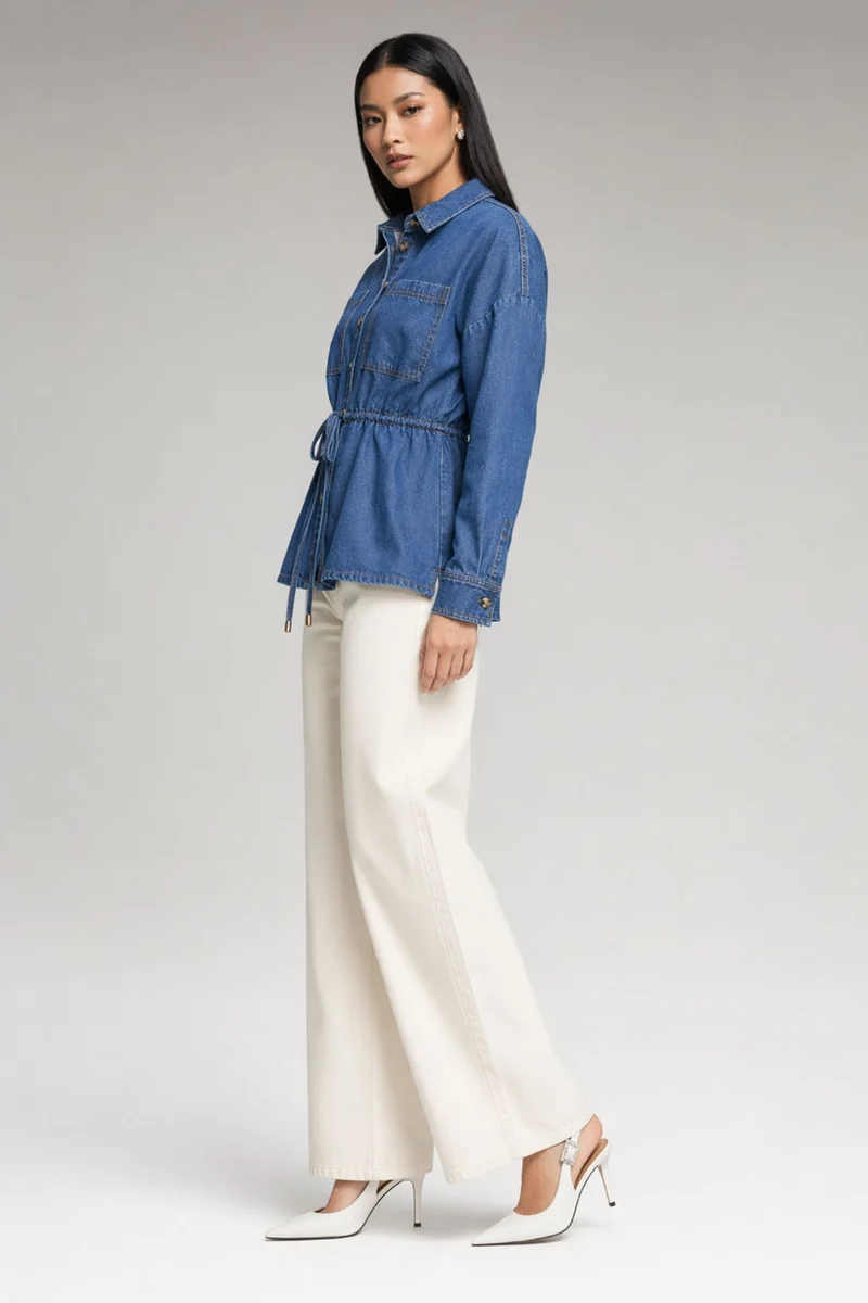 Dinae|100% Cotton Denim Shirt
