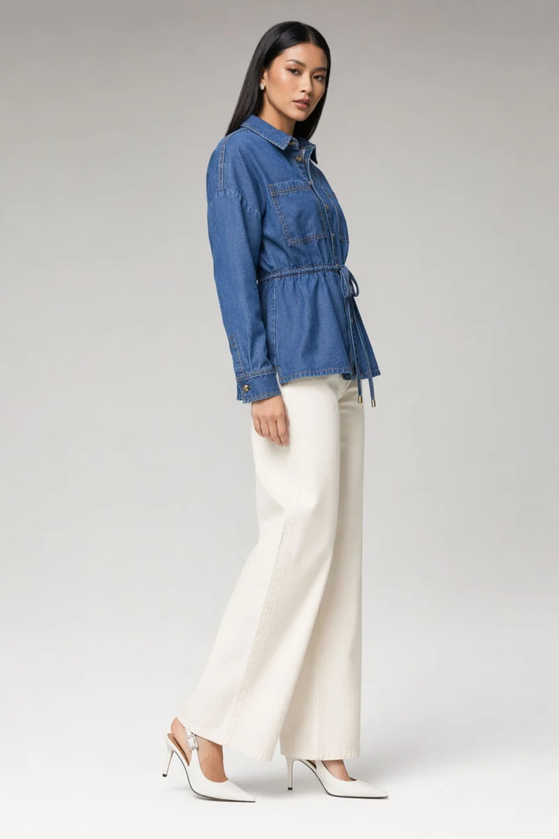Dinae|100% Cotton Denim Shirt