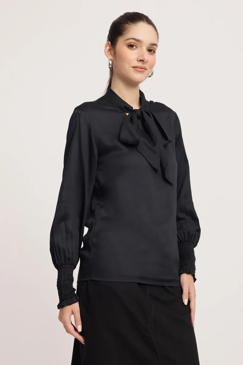 Yareli|100% Cotton Top With Neck Tie-Up