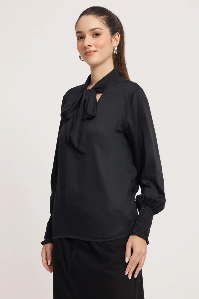 Yareli|100% Cotton Top With Neck Tie-Up