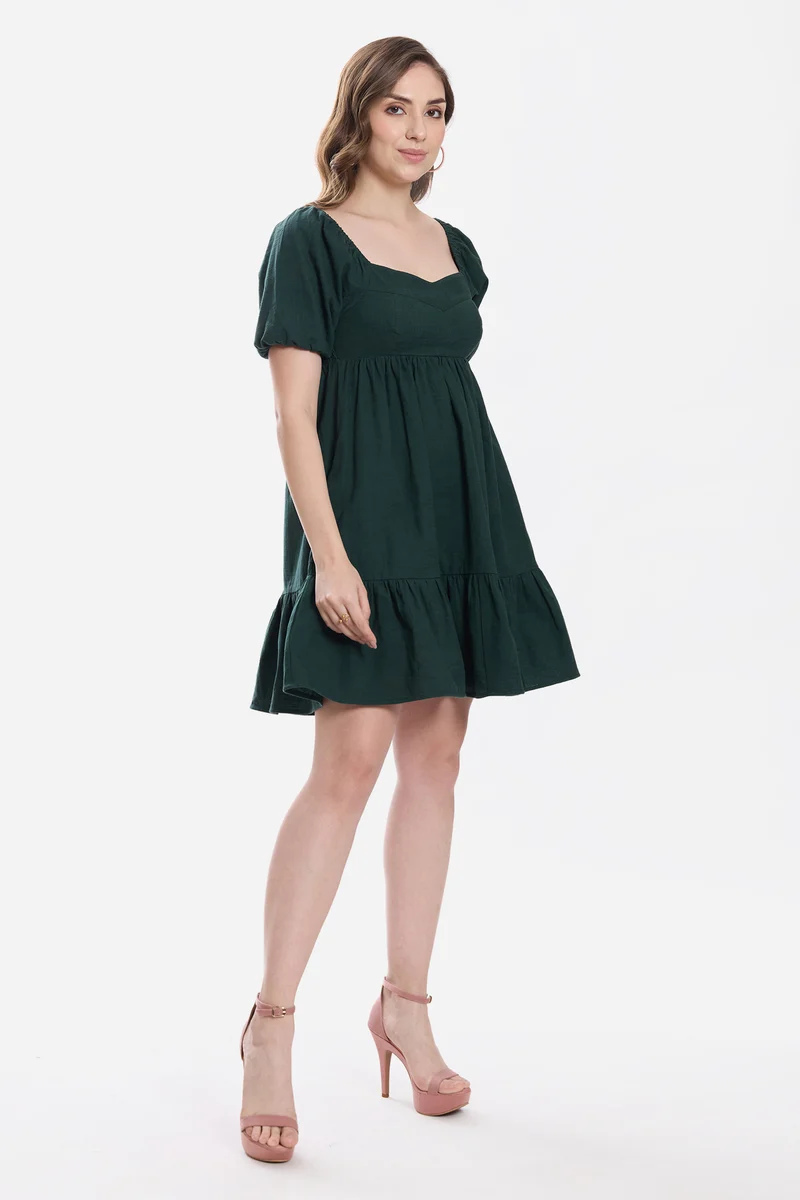 Emeah|100% Cotton Sweetheart Mini Dress