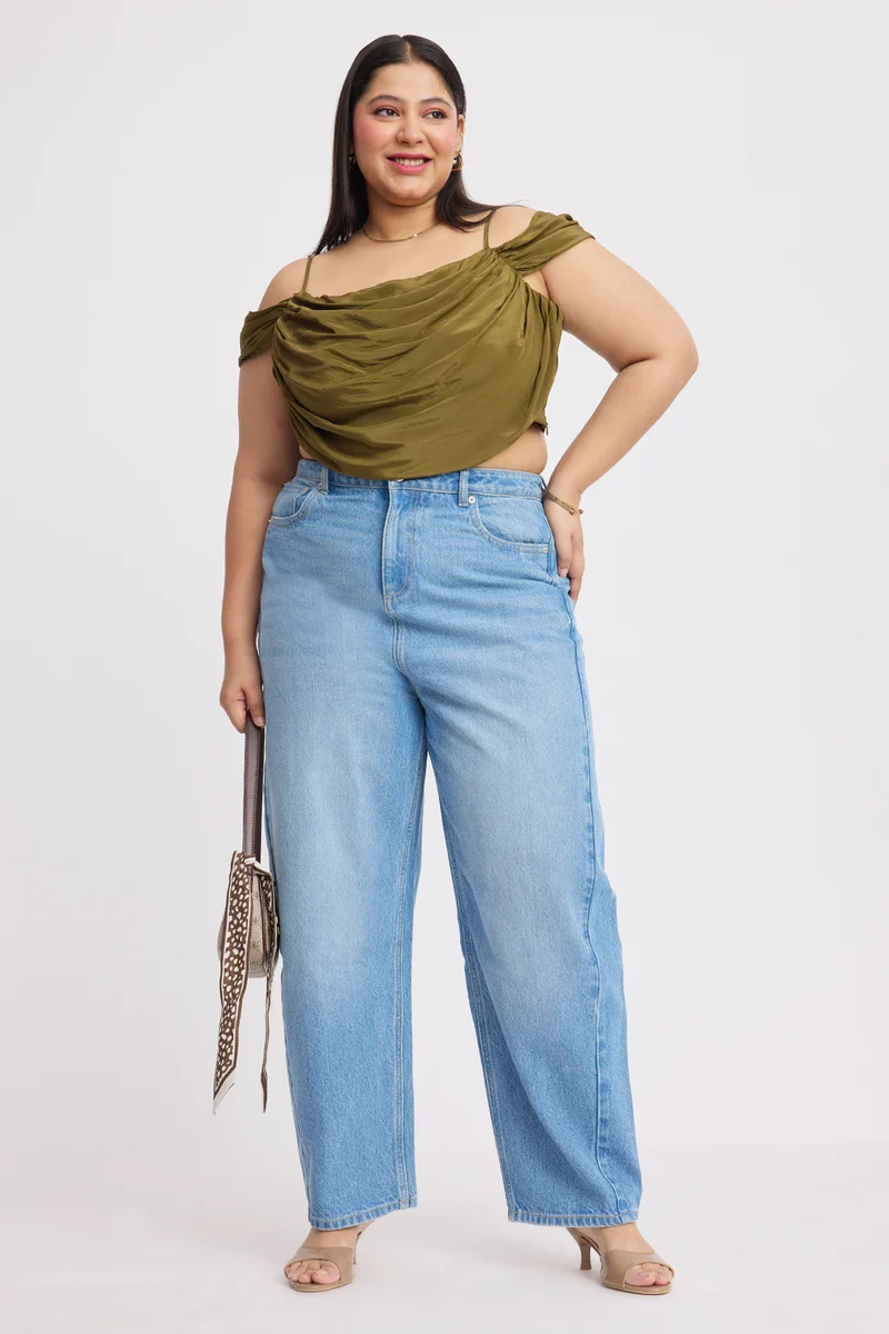 Youdroni Top|Viscose Drapped Crop Top