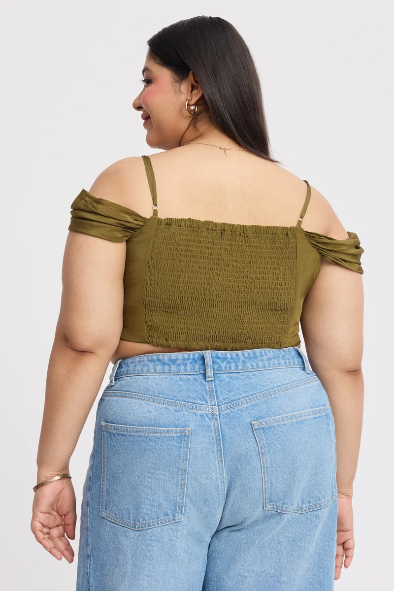 Youdroni Top|Viscose Drapped Crop Top