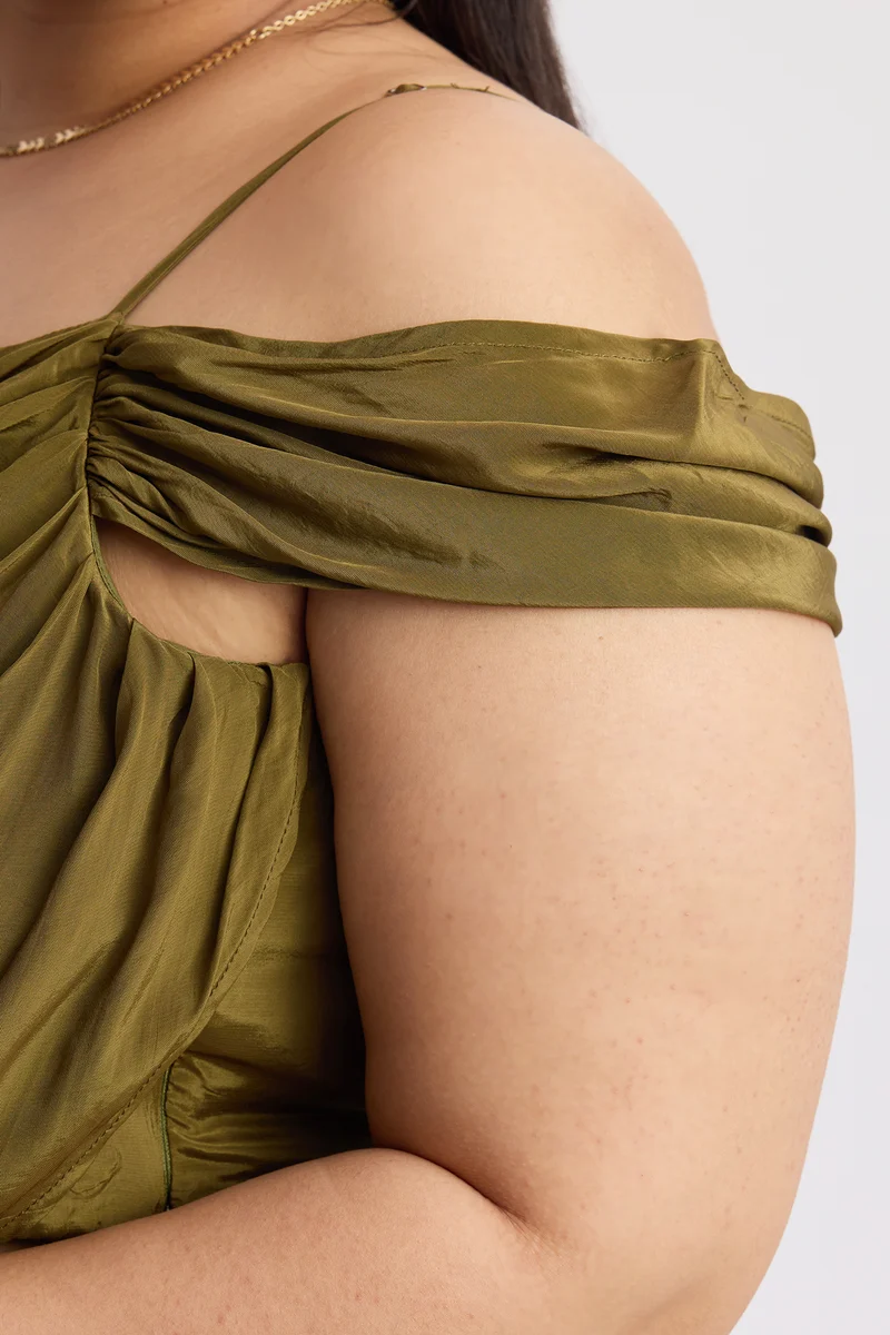 Youdroni Top|Viscose Drapped Crop Top
