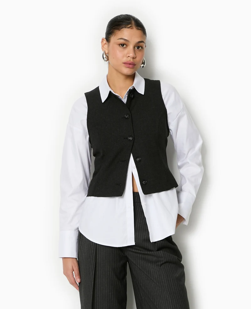 Veste sans manches façon gilet de barman