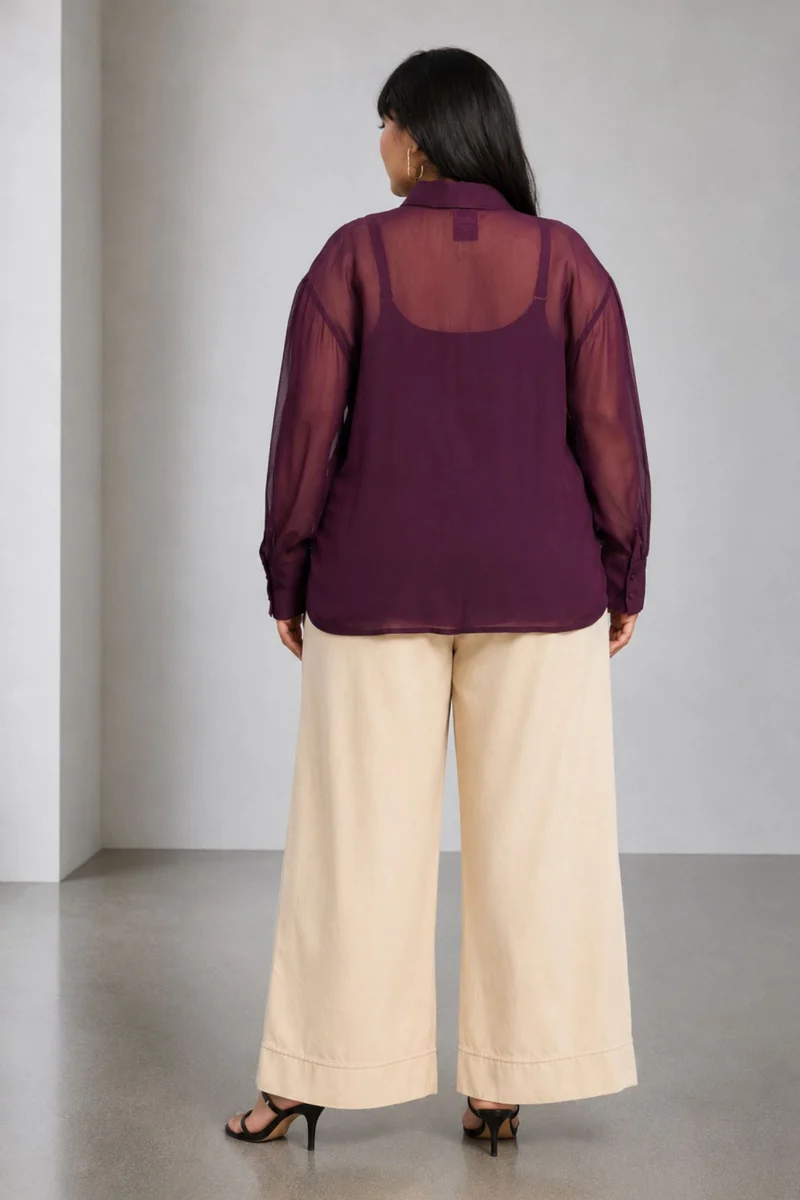 Zerdan|Viscose Collared Relaxed Fit Shirt