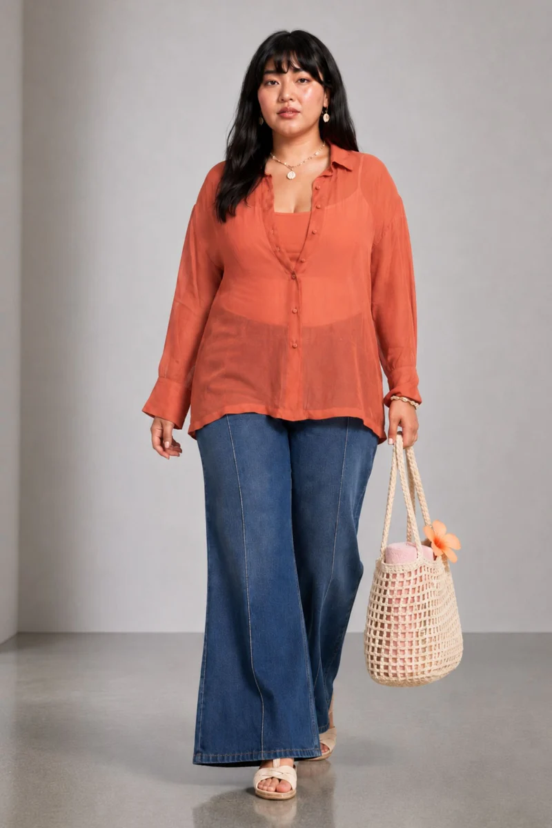 Zhiwa|Viscose Collared Relaxed Fit Shirt