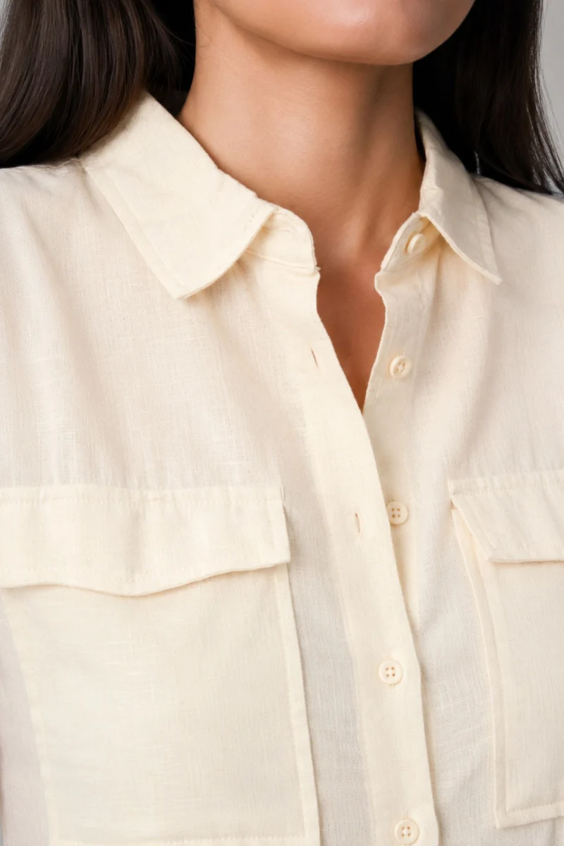 Claai|100% Cotton Sleeveless Utility Shirt